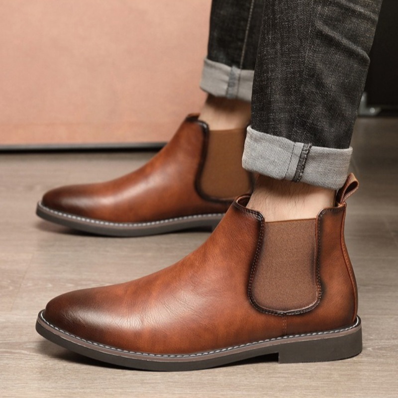 Men Shoes Brand - Mens Business Casual Leather Boot 2025