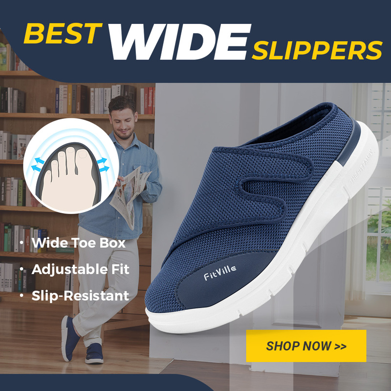 Men'S Shoes Diabetic - FitVille Men'S Half Slippers Diabetic Shoes