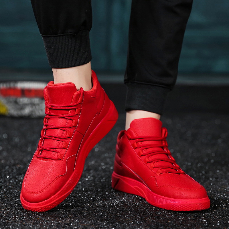 Keep Warm Men's Red High-Top L - Boat Shoe Leather ulasan dan harga