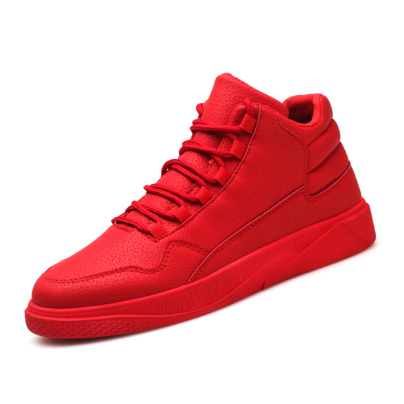 Keep Warm Men's Red High-Top L - Boat Shoe Leather ulasan dan harga