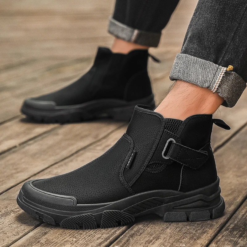 Autumn Winter Men's Ankle Boot - Men Shoes Classic ulasan dan harga
