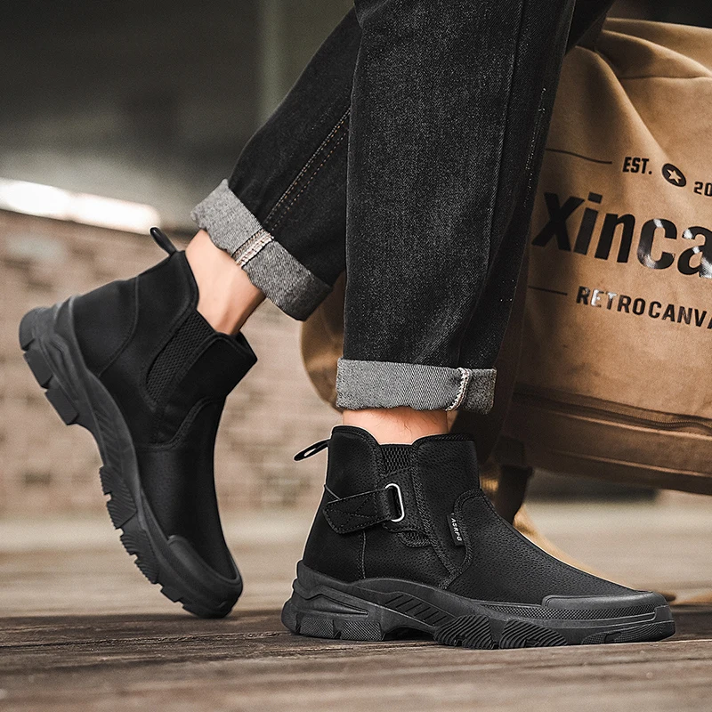 Autumn Winter Men's Ankle Boot - Men Shoes Classic ulasan dan harga