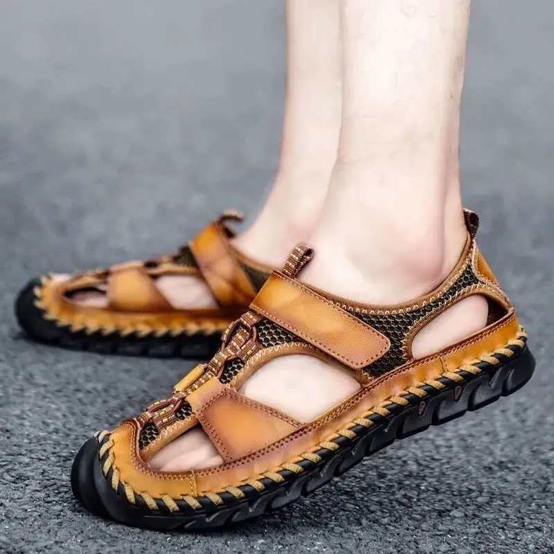 Beach Man Sandals Hole Genuine - Men Shoes Expensive ulasan dan harga