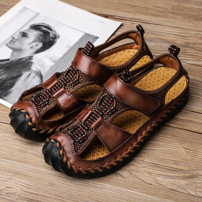 Beach Man Sandals Hole Genuine - Men Shoes Expensive ulasan dan harga