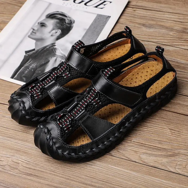 Beach Man Sandals Hole Genuine - Men Shoes Expensive ulasan dan harga