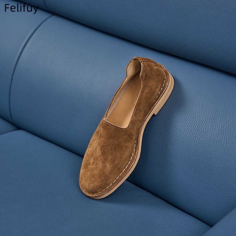 Cow Suede Man Loafers Luxury G - Boat Shoe Leather ulasan dan harga
