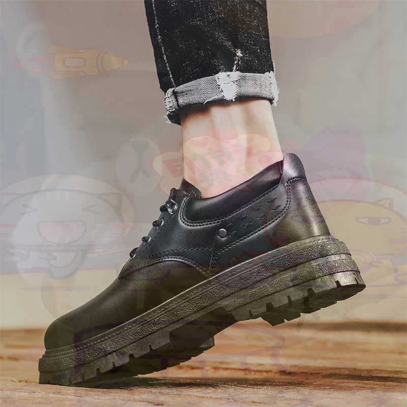 Dark Natural Leather Fashion T - Men Shoes Expensive ulasan dan harga
