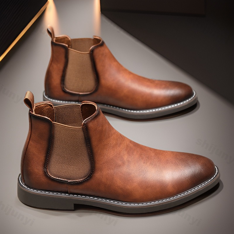 Mens Business Casual Leather B - Men Shoes Brand ulasan dan harga