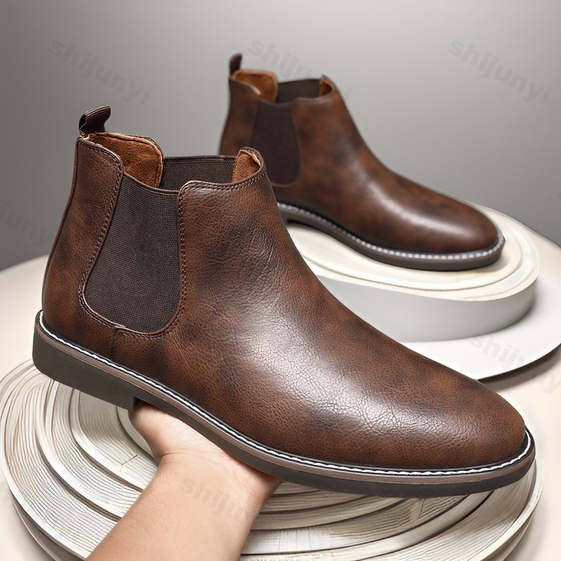 Mens Business Casual Leather B - Men Shoes Brand ulasan dan harga