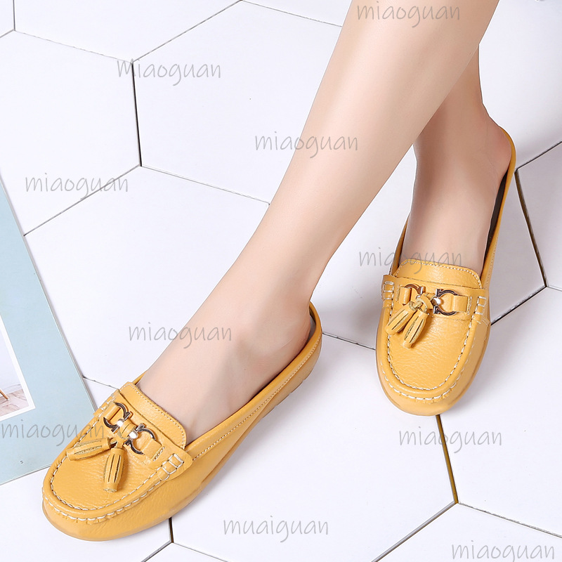 Leather Tassel Mule Loafers fo - Boat Shoe Leather ulasan dan harga