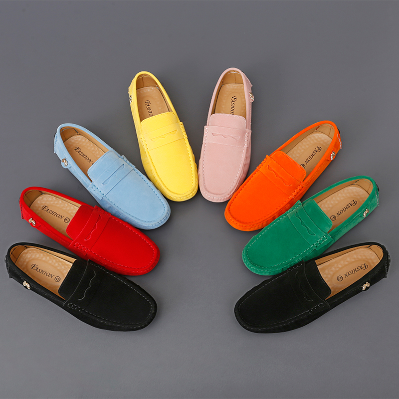 Suede Leather Penny Peas Loafe - Boat Shoe Leather ulasan dan harga
