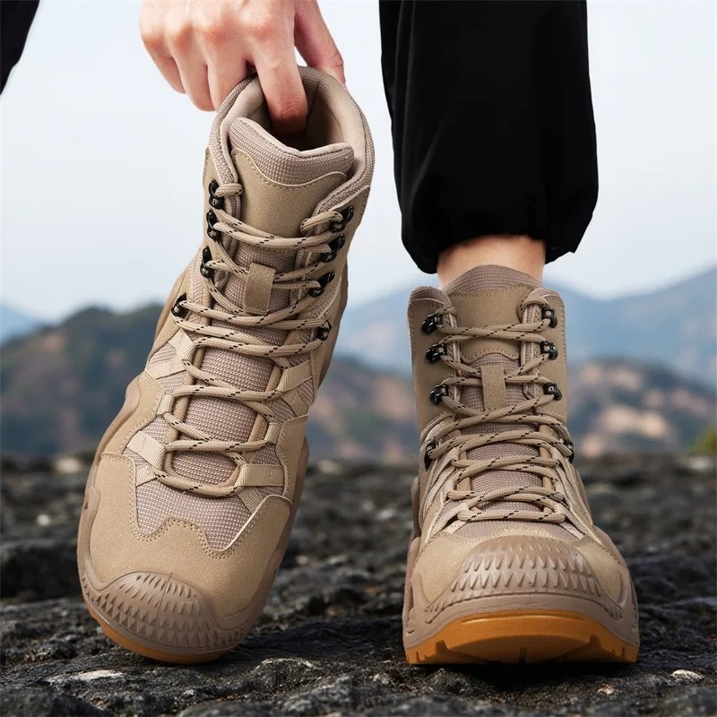 Men Tactical Boots Lace Up Bra - Men Shoes Brand ulasan dan harga