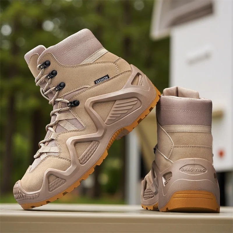 Men Tactical Boots Lace Up Bra - Men Shoes Brand ulasan dan harga