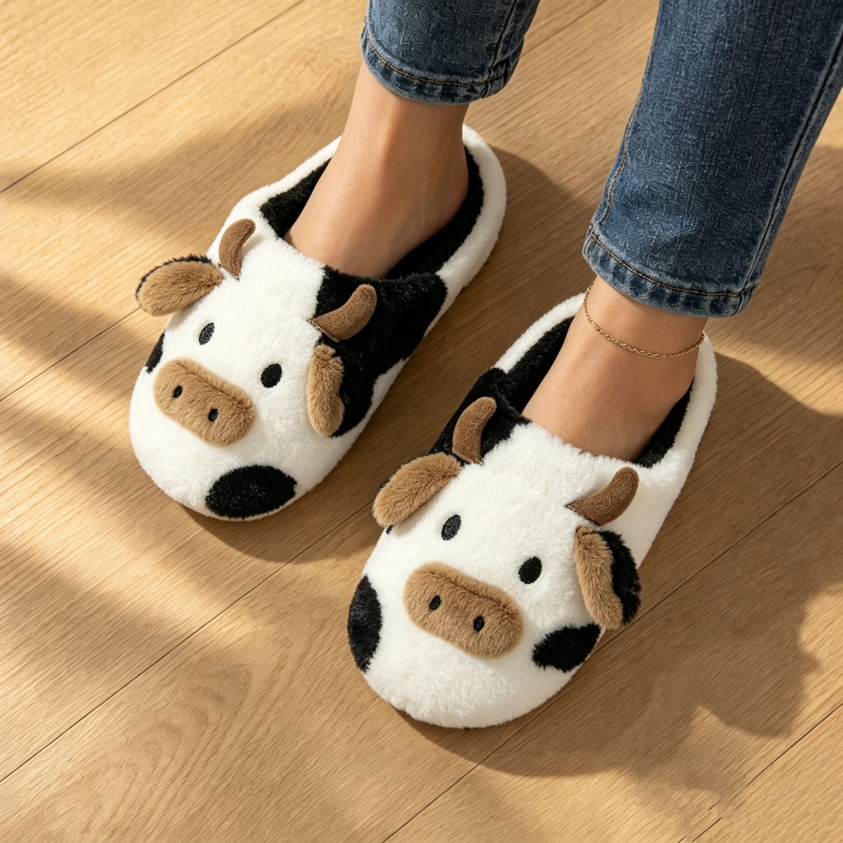 Comfy Cow Plush Slippers Women - Running Shoes Lightweight ulasan dan harga