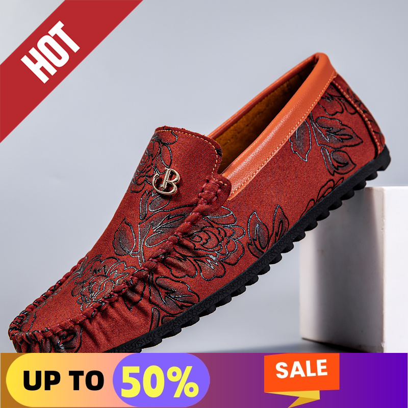Leisure Leather Loafers Men De - Boat Shoe Leather ulasan dan harga