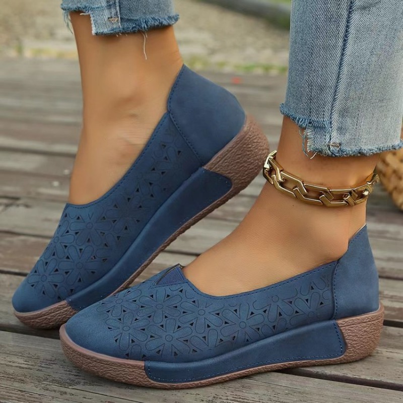 Spring Autumn Women Flats Plat - Boat Shoe Leather ulasan dan harga