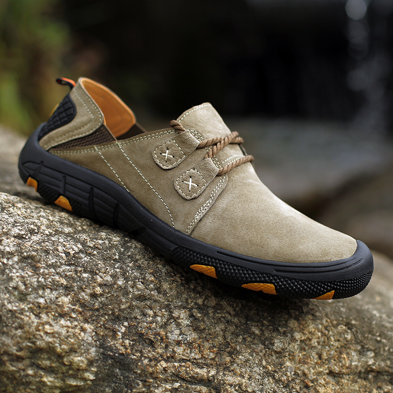 New Men's Casual Shoes Plus Si - Boat Shoe Leather ulasan dan harga