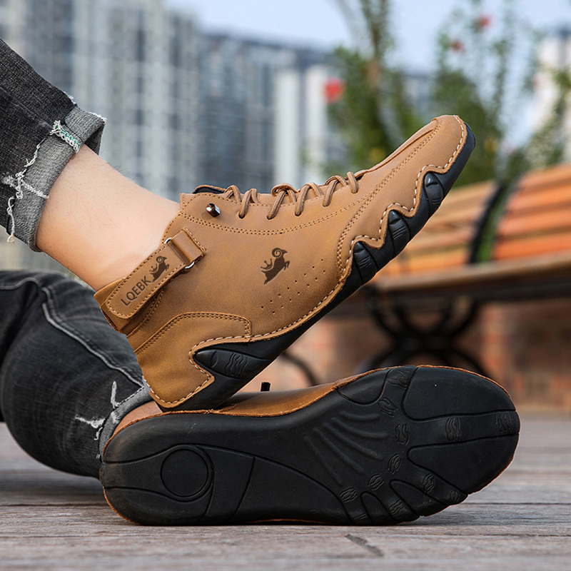 Leather Shoes for Men Casual S - Boat Shoe Leather ulasan dan harga