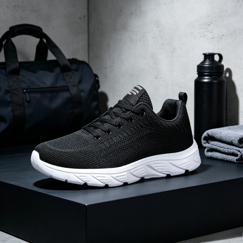 Men Breathable Knit Sneakers W - Men'S Shoes Casual Sneakers ulasan dan harga