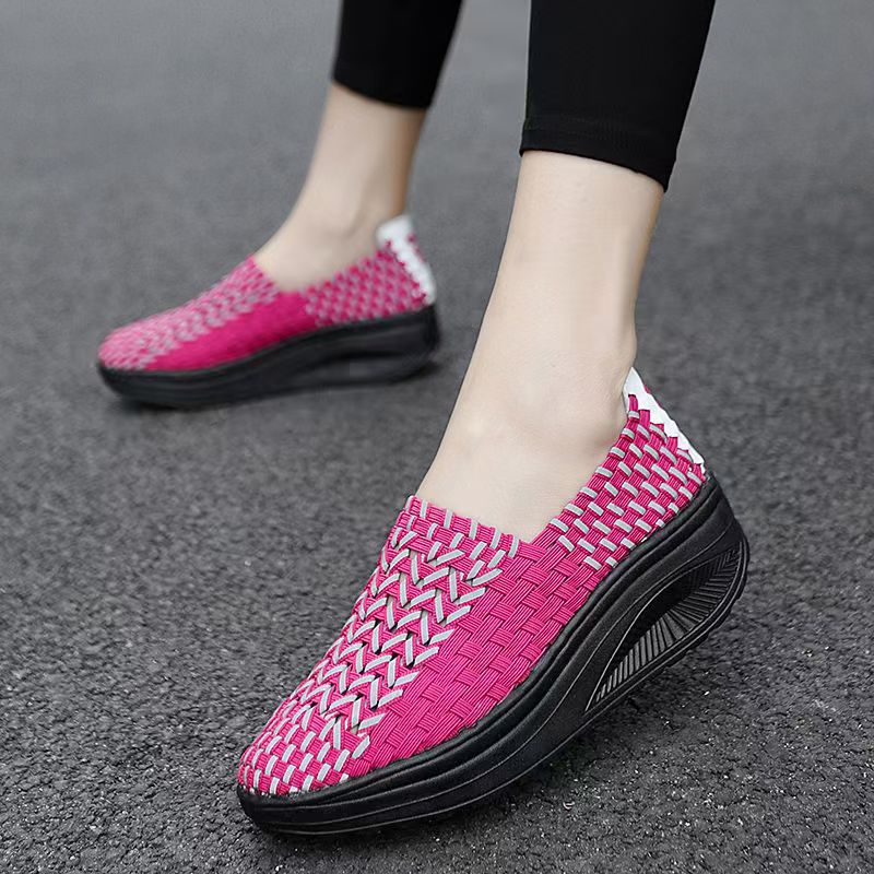 Woman Hand Woven Wedges Casual - Running Shoes Lightweight ulasan dan harga