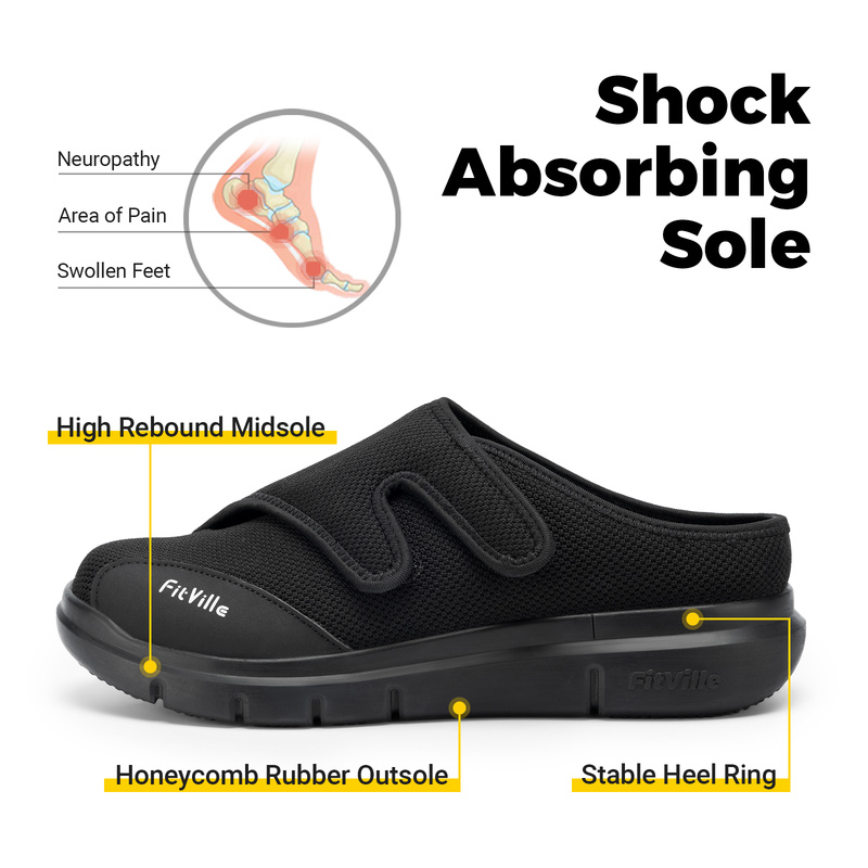 FitVille Men'S Half Slippers D - Men'S Shoes Diabetic ulasan dan harga